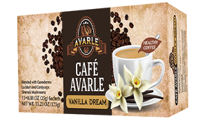 Cafe Avarle Vanilla Dream Cappuccino with Ganoderma & Cordyceps